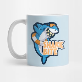 Cute big teeth blue shark character Mug